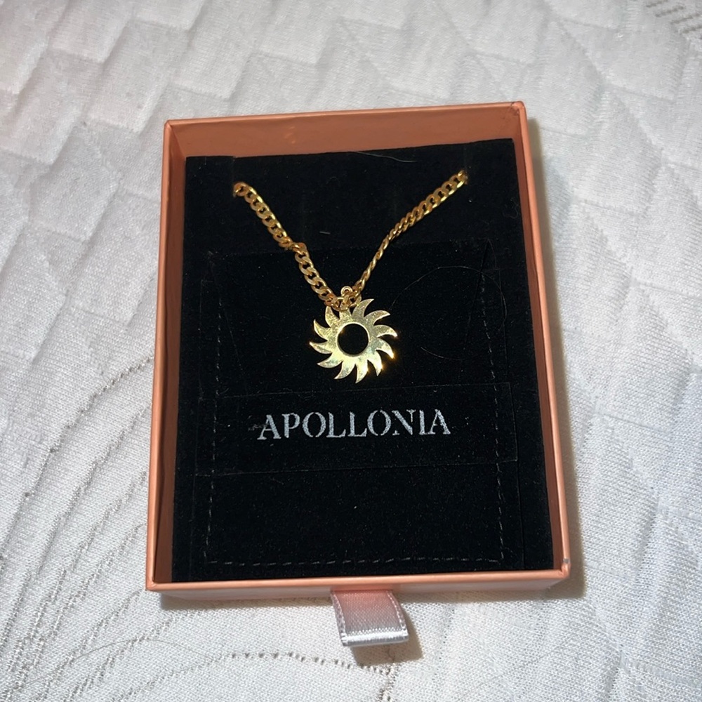 Apollonia gold sun necklace